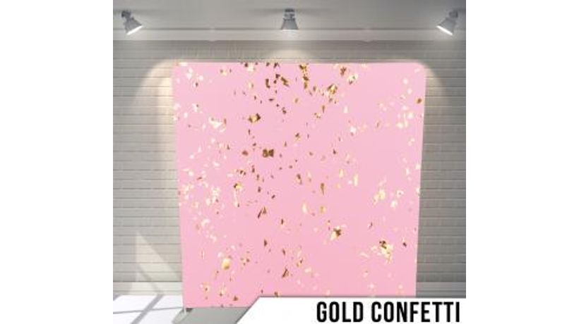 Gold Confetti photo booth backdrop