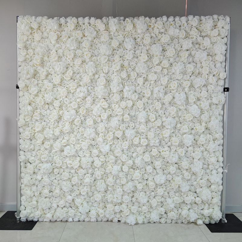 5D White Roses Backdrop