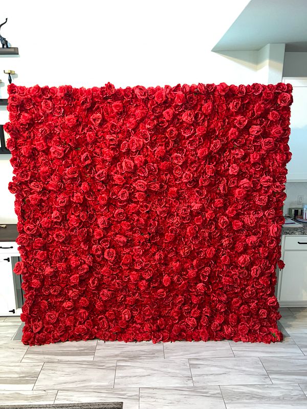 RED 3D FLOWER WALL 🌹