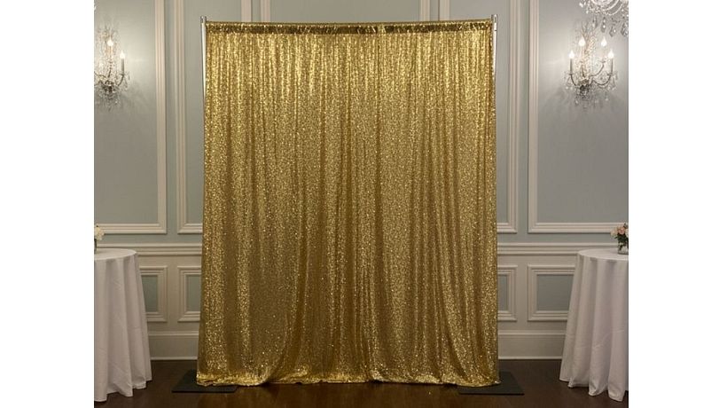 Gold sequin backdrop