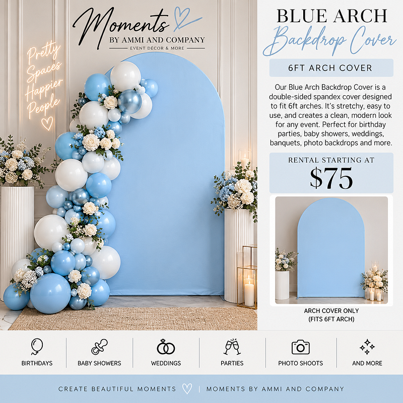 6-Ft Blue Arch Backdrop