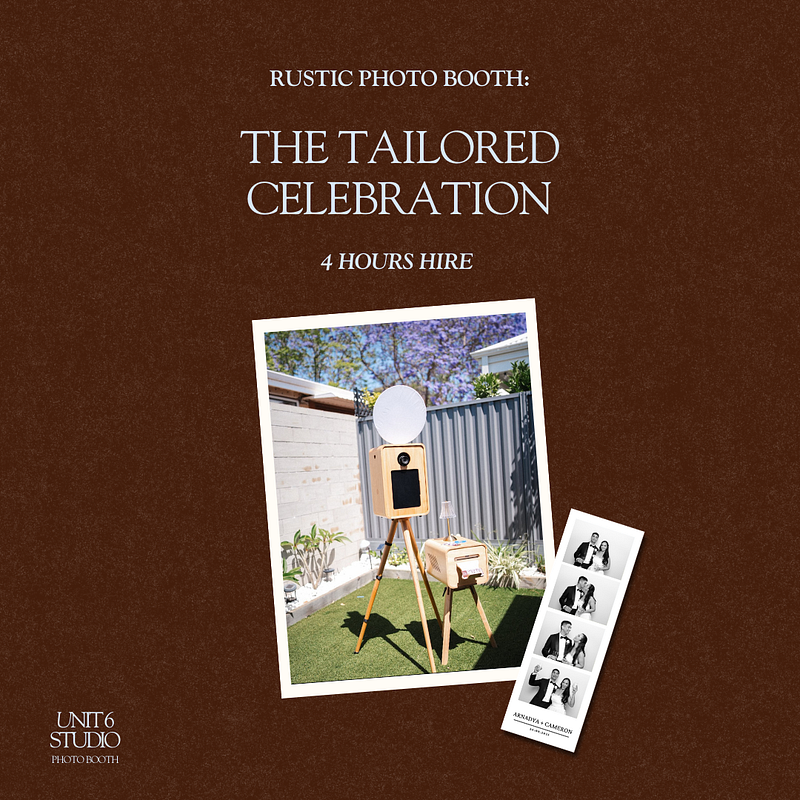 The Tailored Celebration | Essential Experience Package | Rustic Booth