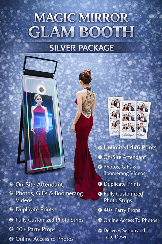 MAGIC MIRROR GLAM PHOTO BOOTH SILVER PACKAGE