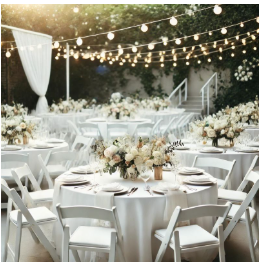 Tables & White Resin Chairs Package