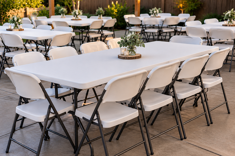 White Folding Chair Rentals