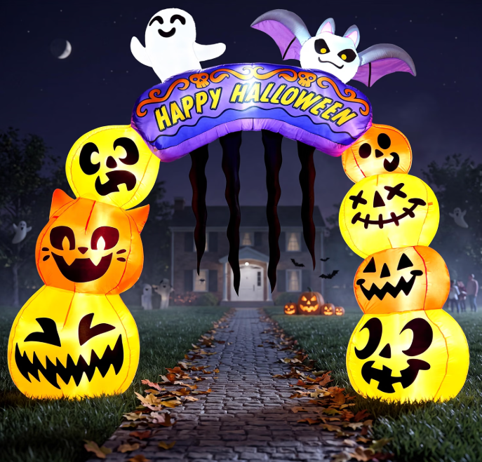 8FT Tall Happy Halloween Inflatable Archway