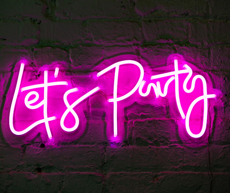 "LETS PARTY" Neon Sign