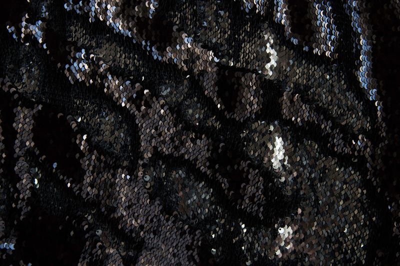 Black and Silver Mermaid Sequin (can be all black)