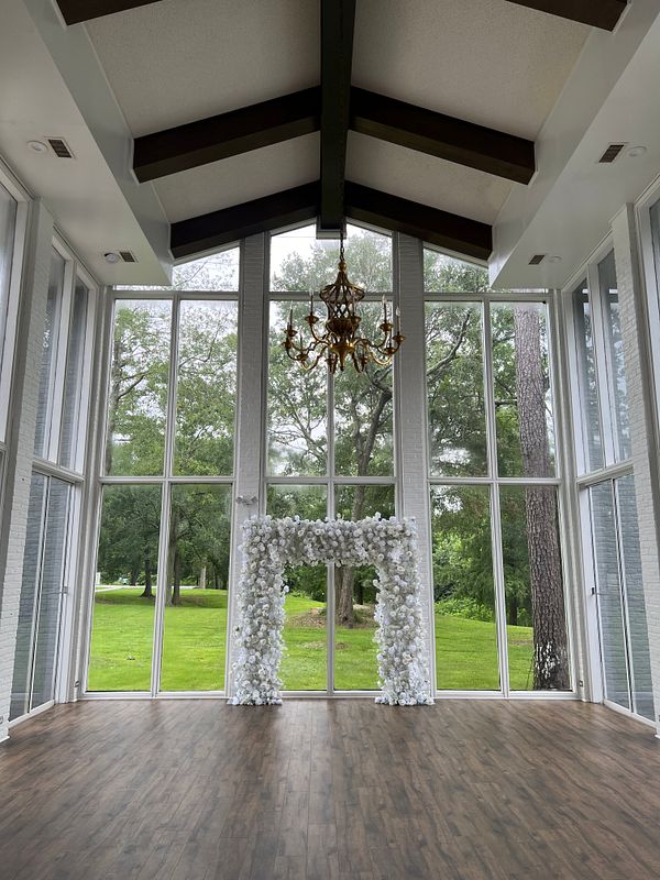 3D White Flower Arch 