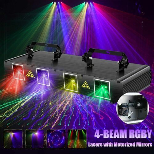 MOS T-REX Laser Light 460mW 4 Len 4 Beam RGBY Coloured Stage Lighting DJ DMX