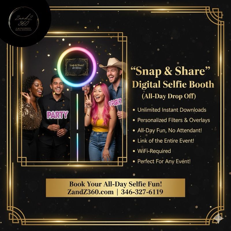 "Snap & Share" Digital Selfie Booth (All-Day Drop Off)