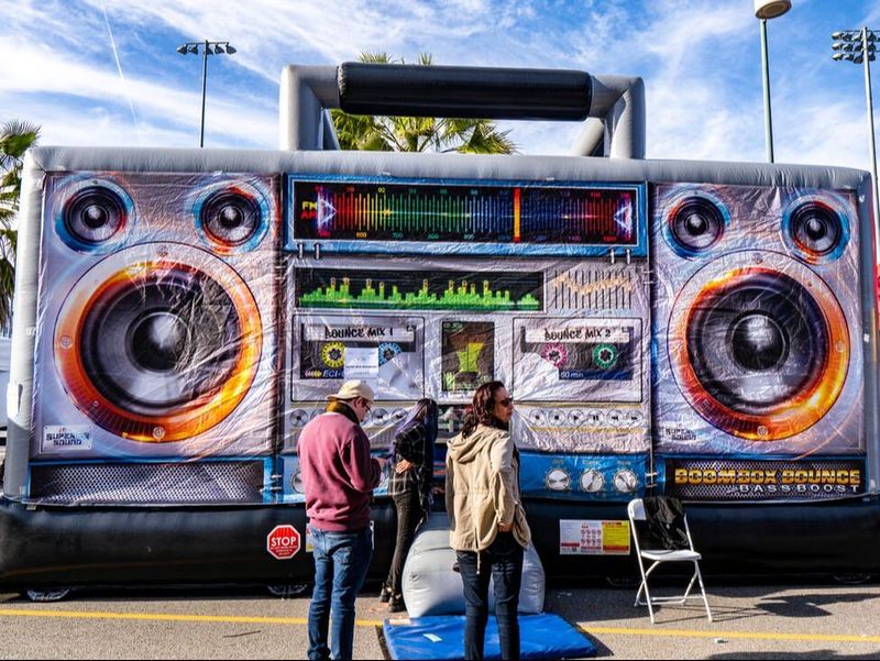 Inflatable Boombox Bounce House for Kids and Adults