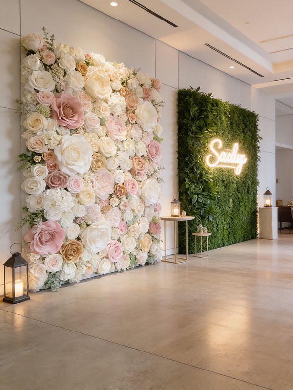 3D Silk Flower Wall