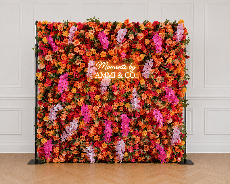 Sunset Bloom Flower Wall