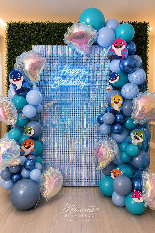 Blue Shimmer Wall