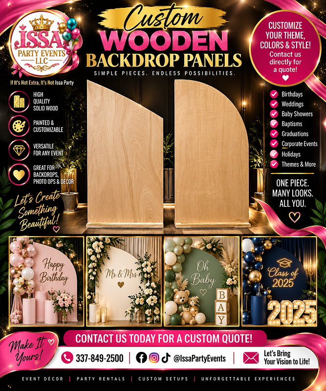 Custom Wooden Backdrop Experience