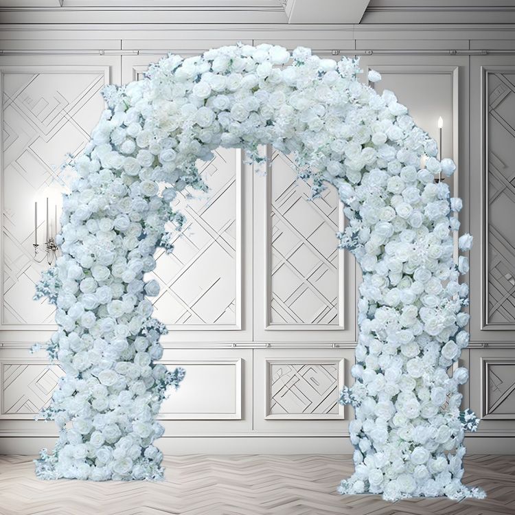 White Oval Flower Archway