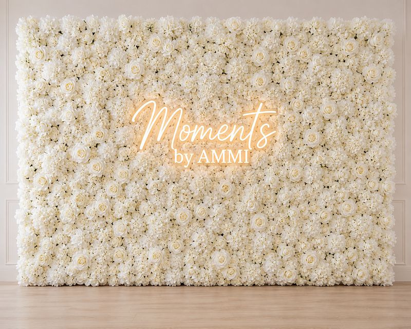 White Luxury Flower Wall