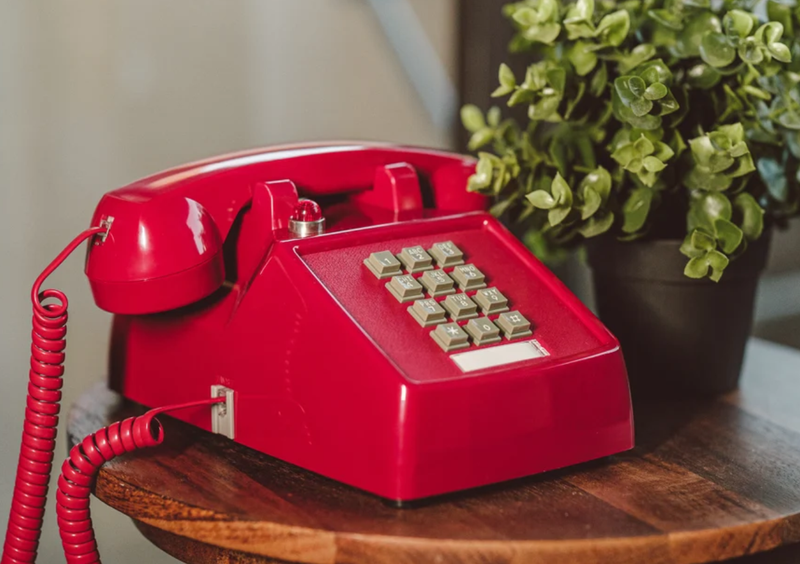 Red Button Phone w/ LED Light