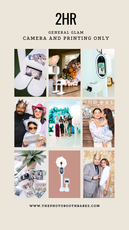 2HR Glam General-  Camera and Printing Only- Starting at $450