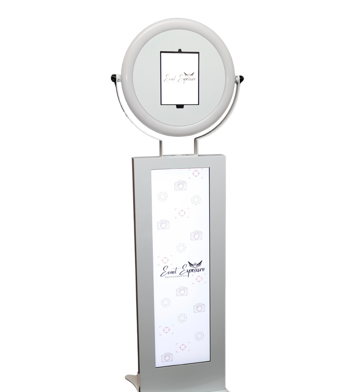 White Drop-Off Photo Booth With Monitor