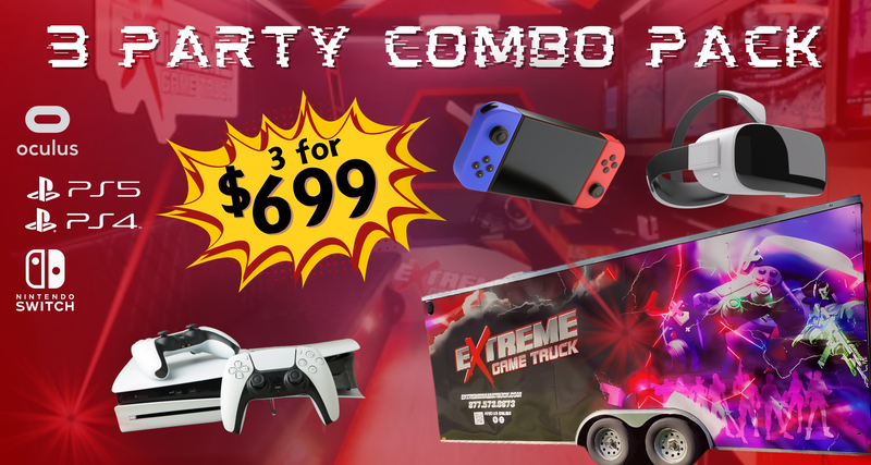 Three Game Truck Parties with Online Gaming