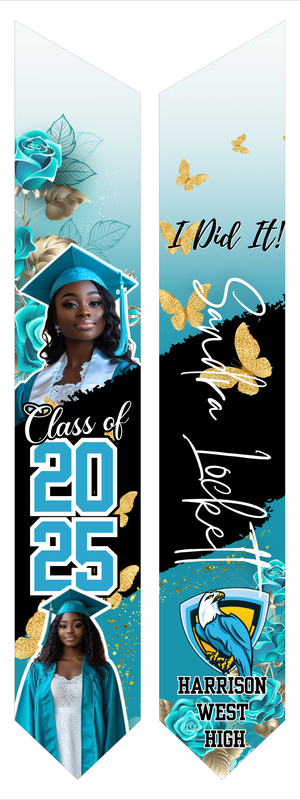 1 PICTURE CUSTOM GRADUATION STOLES