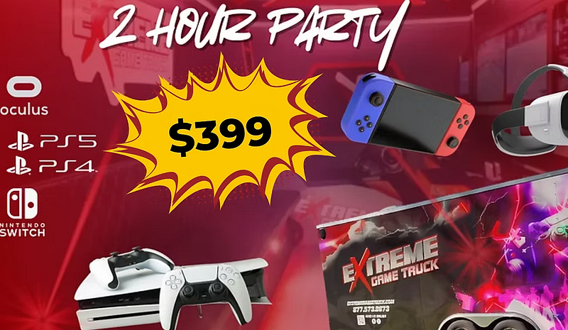 Two Hour Game Truck Party with Online Gaming
