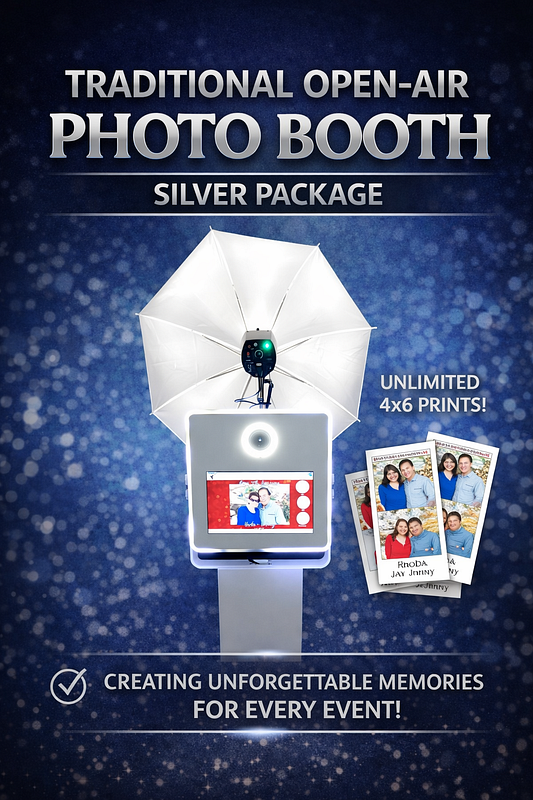 TRADITIONAL OPEN-AIR PHOTO BOOTH SILVER PACKAGE