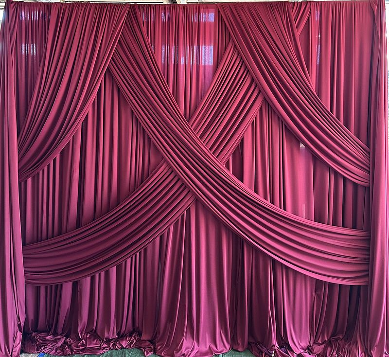 Burgundy Drape Backdrop