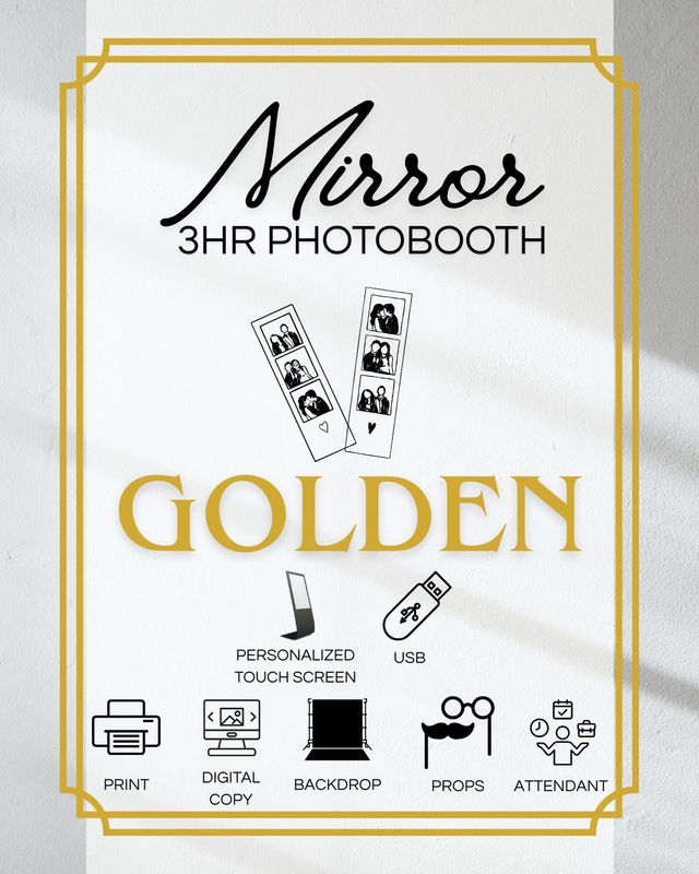 Mirror Photo Booth Gold Package
