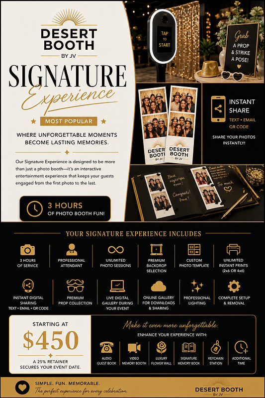 ✨ Desert Booth Signature Experience ⭐ Most Popular