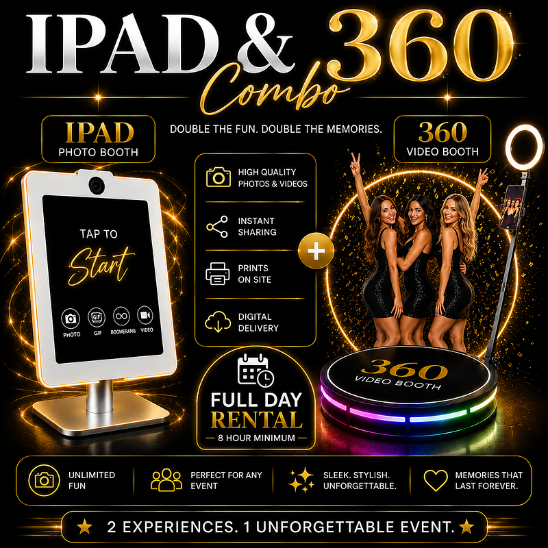 Full day Ipad booth & 360 platform