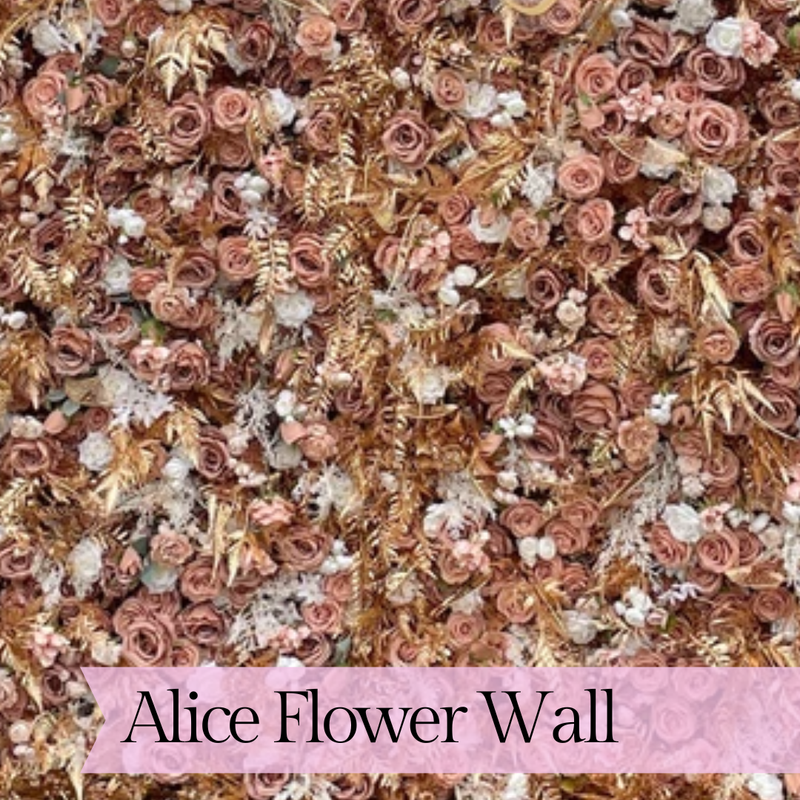 Alice Flower Wall Backdrop Rental
