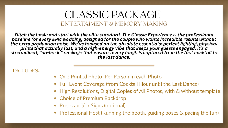 Classic Wedding Package