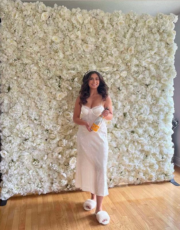 White Floral Backdrop 