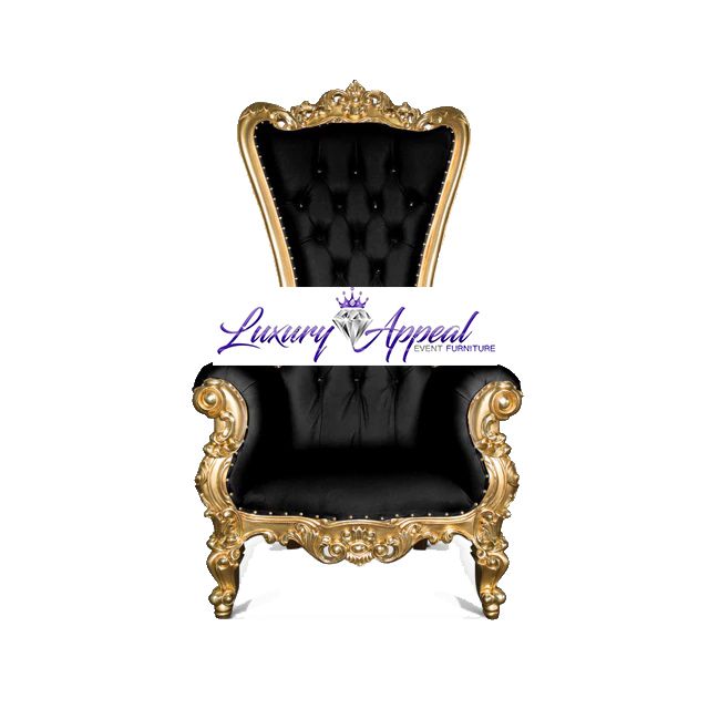 Black with Gold Trim Chair