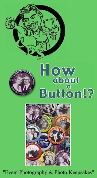 Photo Buttons: (3.5 inch) metal Pin-Back / Frame 