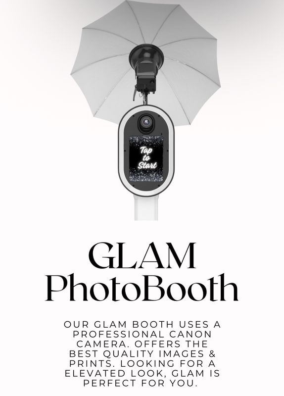 GLAM Photo Booth With Canon Camera High Quality 