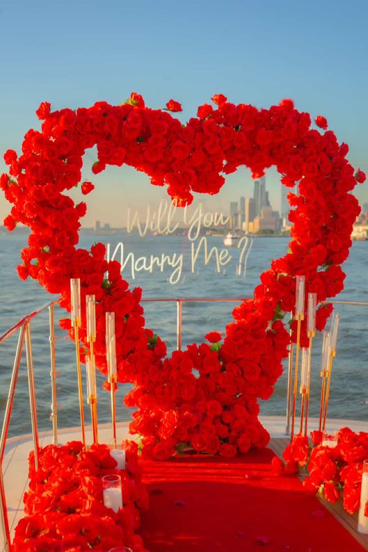 Luxury Floral Heart Proposal Package 