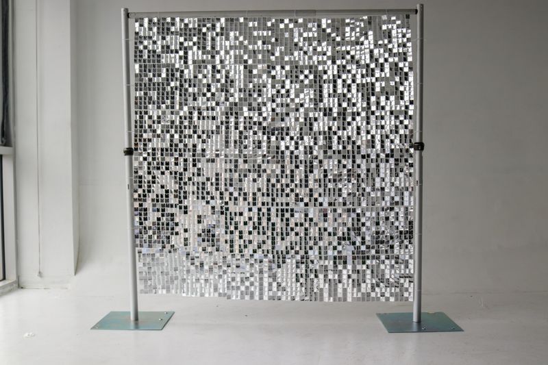 Silver Shimmer Wall Rental 