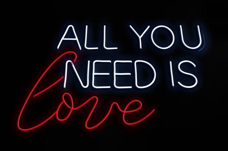 LED Neon Sign - "All You Need is Love"