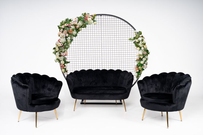 Adria Black Lounge Furniture Set