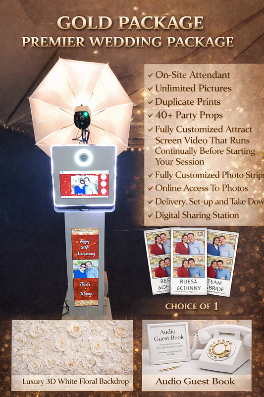 TRADITIONAL OPEN-AIR PHOTO BOOTH GOLD PACKAGE (PREMIER WEDDING)