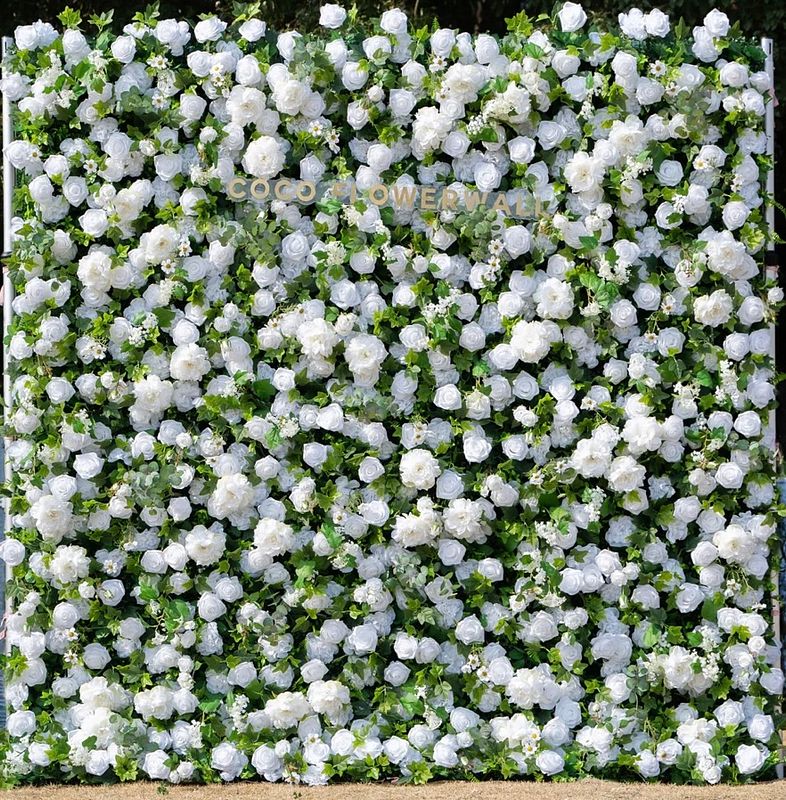 3D/5D Flower Wall Backdrop - WHITE GARDEN