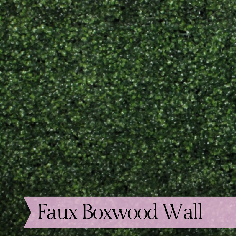 Faux Boxwood Greenery Wall