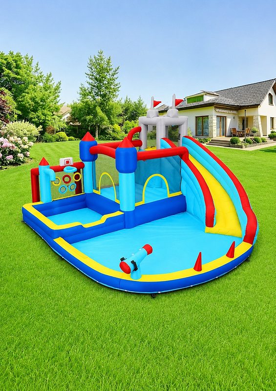 Water Slide & Bounce House Combo