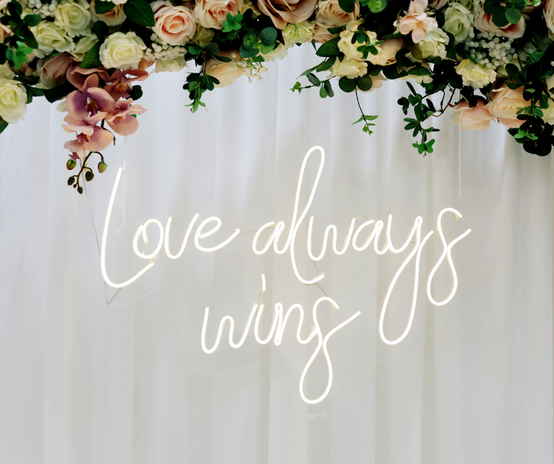 "LOVE ALWAYS WINS" Neon Sign