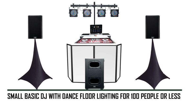 Small Basic DJ Service W/Dance Floor Lighting (Non-Wedding)