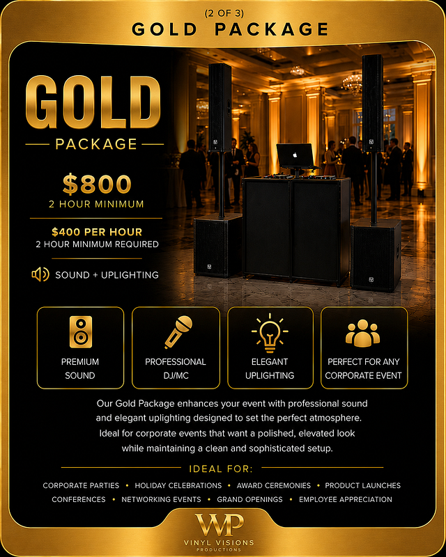 Gold Corporate DJ Package